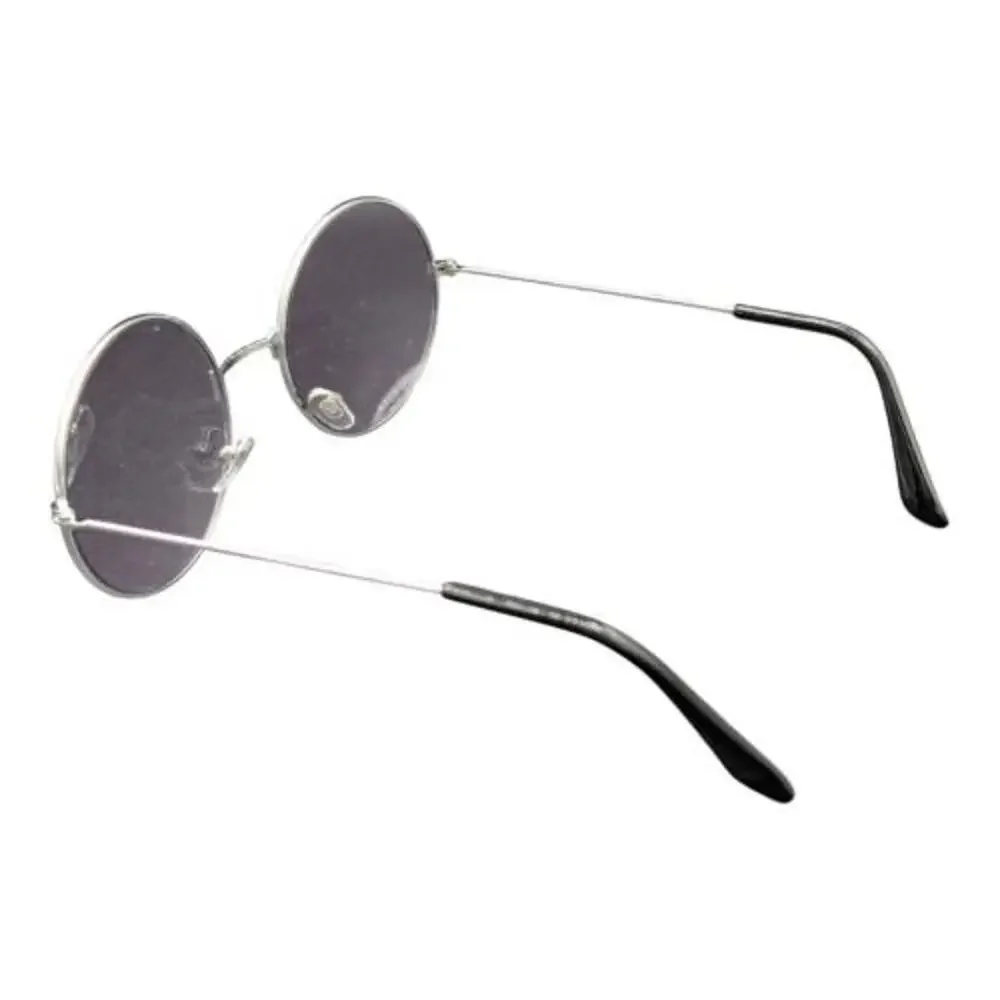 Round Hippie‎ Sunglasses Silver Purple UV Protection
